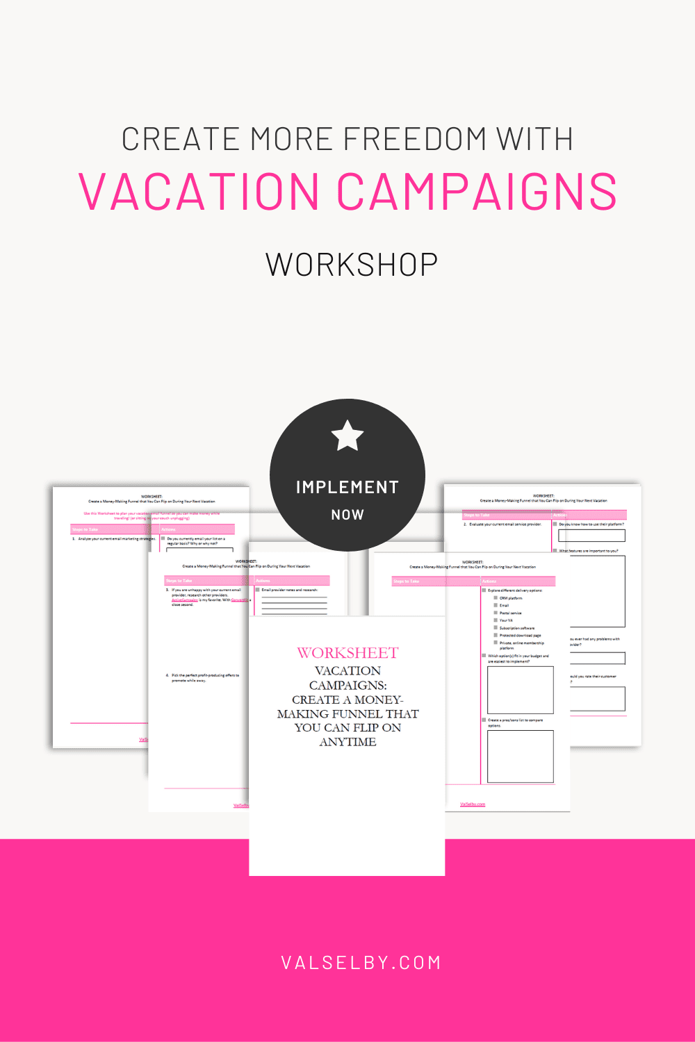 PINmockup create vacation email campaign